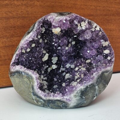 Geoda de Amatista Uruguaya con Calcita — Pieza Única