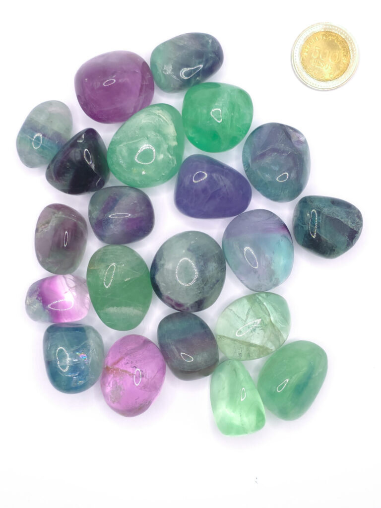 Rodados de Fluorita Color Surtido - Paquete x 50 gr
