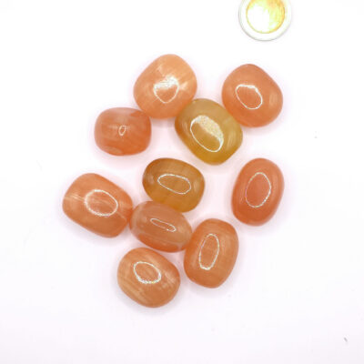 Rodados de Calcita Naranja Extra - Paquete x 50 gr