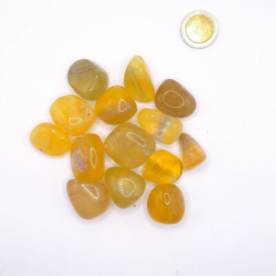 Rodados de Fluorita Amarilla - Paquete x 50 gr