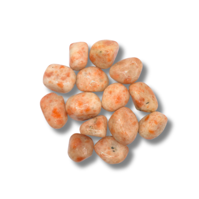 Rodados grandes de cuerpo crema durazno con manchas anaranjadas repartidas de forma irregular.